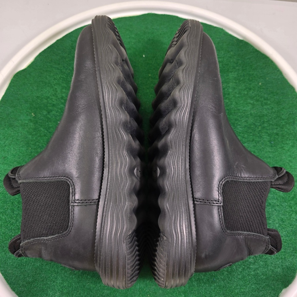 Hey Dude Branson Leather Ankle Chelsea Boots Womens 8 Black 40388-060 Slip On - Picture 5 of 10
